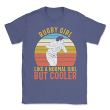 Load image into Gallery viewer, Rugby Girl Like Normal Girl But Cooler Vintage Sunset Unisex T-Shirt