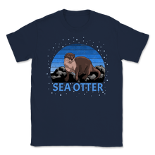 Load image into Gallery viewer, Sea Otter Vintage Retro Sunset 70s Silhouette Animal Unisex T-Shirt