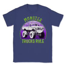 Load image into Gallery viewer, Monster Truck Rule Vintage Sunset Birthday Kids Boy Unisex T-Shirt