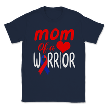 Load image into Gallery viewer, Mom Of A Heart Warrior CHD Awareness Ribbon Heart Unisex T-Shirt