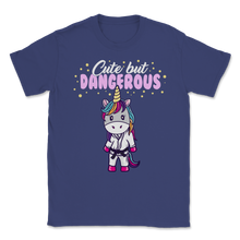 Load image into Gallery viewer, Cute But Dangerous Unicorn Jiu Jitsu MMA Brazilian Unisex T-Shirt