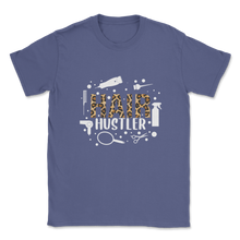 Load image into Gallery viewer, Hair Hustler Hairdresser Leopard Print Fantasy Colors Unisex T-Shirt