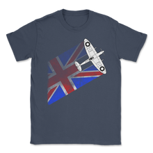 Load image into Gallery viewer, Spitfire UK Flag Mk.1 RAF British WWII Supermarine Unisex T-Shirt