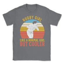 Load image into Gallery viewer, Rugby Girl Like Normal Girl But Cooler Vintage Sunset Unisex T-Shirt