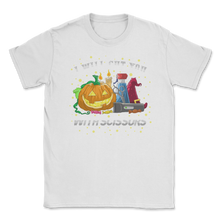 Load image into Gallery viewer, I'll Cut You With Scissors Halloween Hairstylist Unisex T-Shirt