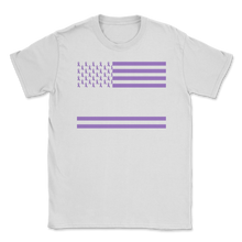 Load image into Gallery viewer, Military Child Month Awareness Ribbon Purple Up Brat Unisex T-Shirt
