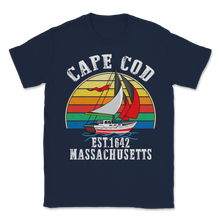 Load image into Gallery viewer, Cape Cod EST 1642 Massachusetts MA Vintage Sunset Unisex T-Shirt