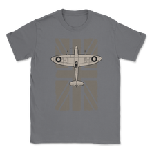 Load image into Gallery viewer, Spitfire UK Flag Mk.1 Lancaster Bomber Spitfire RAF Unisex T-Shirt