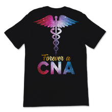 Load image into Gallery viewer, Forever A CNA Nurse Week Caduceus Space Nursing Symbol Unisex T-Shirt