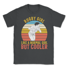 Load image into Gallery viewer, Rugby Girl Like Normal Girl But Cooler Vintage Sunset Unisex T-Shirt