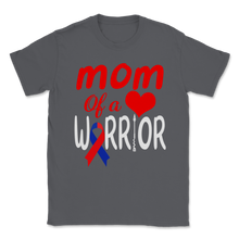 Load image into Gallery viewer, Mom Of A Heart Warrior CHD Awareness Ribbon Heart Unisex T-Shirt