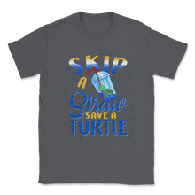 Load image into Gallery viewer, Skip a Straw Save a Turtle Sea Turtles Ocean Save The Unisex T-Shirt