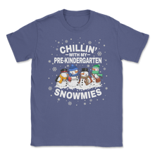 Load image into Gallery viewer, Chillin' With Pre-kindergarten Snowmies Christmas Unisex T-Shirt
