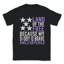 Load image into Gallery viewer, Military Child Awareness Month USA American Flag Unisex T-Shirt