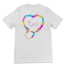 Load image into Gallery viewer, LNA Stethoscope Heart Shape Licensed Nursing Assistant Unisex T-Shirt