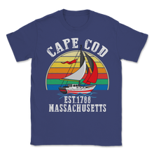 Load image into Gallery viewer, Cape Cod EST 1788 Massachusetts MA Vintage Sunset Unisex T-Shirt