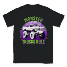 Load image into Gallery viewer, Monster Truck Rule Vintage Sunset Birthday Kids Boy Unisex T-Shirt