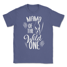 Load image into Gallery viewer, Mama of the Wild One Boy Birthday Party Zoo Safari Unisex T-Shirt