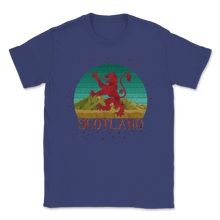 Load image into Gallery viewer, Scottish Rampant Lion Vintage Retro Sunset Scotland Unisex T-Shirt