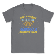 Load image into Gallery viewer, Hanukkah Running Shirt Can't Catch Me Hanukah Running Unisex T-Shirt
