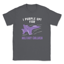 Load image into Gallery viewer, I Purple Up For Military Children Child Awareness Unisex T-Shirt