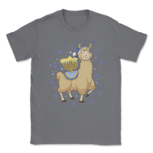 Load image into Gallery viewer, Menorah Hanukkah Llama Happy Llamakkah Llama Christmas Unisex T-Shirt