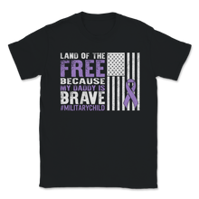 Load image into Gallery viewer, Military Child Awareness Month USA American Flag Unisex T-Shirt