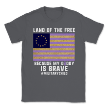 Load image into Gallery viewer, Military Child Month Awareness Ribbon Purple Up Betsy Unisex T-Shirt
