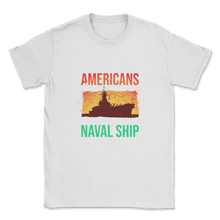 Load image into Gallery viewer, Less 1% American Seen Naval Ship Sunset Veteran Day Unisex T-Shirt