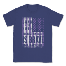 Load image into Gallery viewer, Military Child Month April Awareness Ribbon Purple Up Unisex T-Shirt