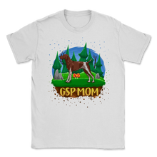 Load image into Gallery viewer, GSP Mom German Shorthair Pointer Mom Nature Silhouette Unisex T-Shirt