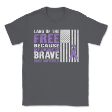 Load image into Gallery viewer, Military Child Awareness Month USA American Flag Unisex T-Shirt
