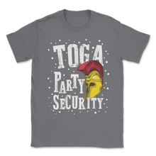 Load image into Gallery viewer, Toga Party Security College Roman Helmet Guard Costume Unisex T-Shirt