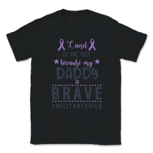 Load image into Gallery viewer, Military Child Awareness Month Purple Up Ribbon Land Unisex T-Shirt