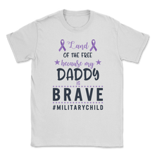 Load image into Gallery viewer, Military Child Awareness Month Purple Up Ribbon Land Unisex T-Shirt