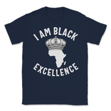 Load image into Gallery viewer, Black Excellence African Queen Crown Slavery History Unisex T-Shirt