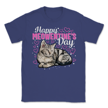 Load image into Gallery viewer, Happy Meowentine's Day Valentines Cute Cat Heart Unisex T-Shirt