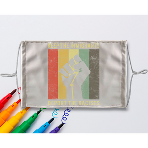 DEPORTRACISTS.png Sublimation Colouring Face Mask