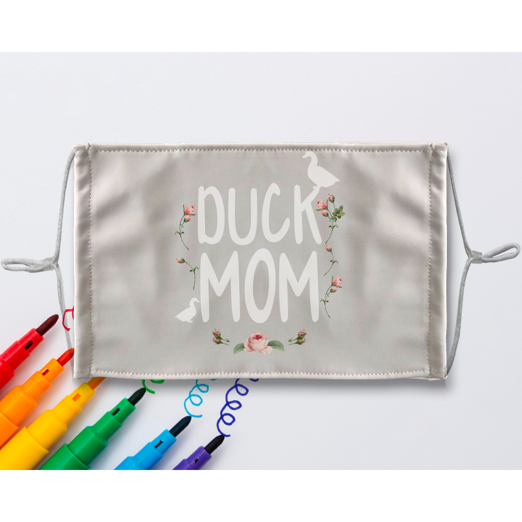 DUCKMOMM.png Sublimation Colouring Face Mask
