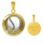 Baseball Player Sports Lover Circle Necklace