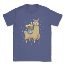 Load image into Gallery viewer, Menorah Hanukkah Llama Happy Llamakkah Llama Christmas Unisex T-Shirt
