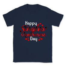 Load image into Gallery viewer, Happy Singles Awareness Day Buffalo Plaid Unisex T-Shirt
