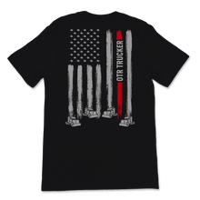 Load image into Gallery viewer, OTR Trucker USA America Flag Father's Day Gift For Dad Unisex T-Shirt
