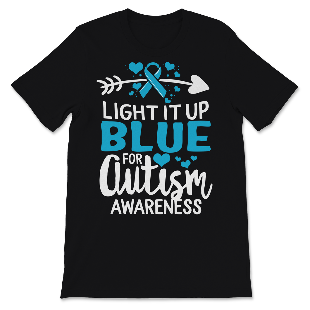 Autism Awareness Shirt Light It Up Blue For Autism Mom Unisex T-Shirt