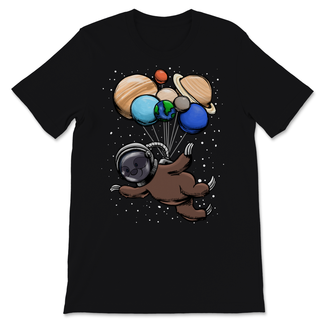 Astronaut Sloth Space Stars Cute Lazy Animals Galaxy Unisex T-Shirt