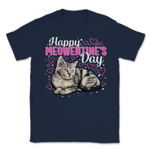 Load image into Gallery viewer, Happy Meowentine's Day Valentines Cute Cat Heart Unisex T-Shirt
