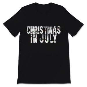 Christmas In July Xmas Tree Lights Santa Beach Summer Unisex T-Shirt