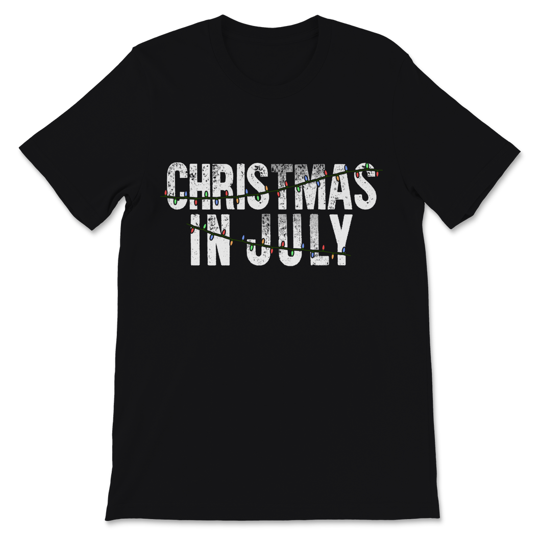 Christmas In July Xmas Tree Lights Santa Beach Summer Unisex T-Shirt