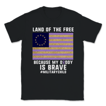 Load image into Gallery viewer, Military Child Month Awareness Ribbon Purple Up Betsy Unisex T-Shirt
