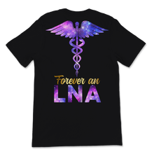 Load image into Gallery viewer, Forever A LNA Nurse Week Caduceus Space Nursing Symbol Unisex T-Shirt
